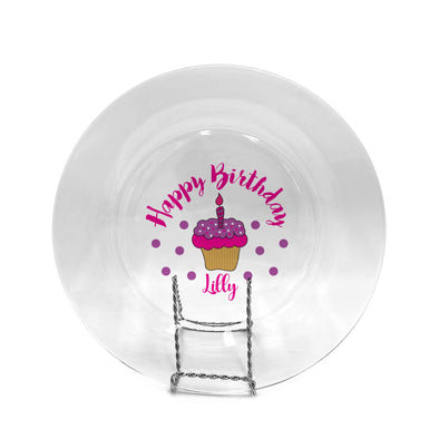 Birthday Plates, Custom Birthday Plates, Boy's Glass Birthday Plates, Girl's Glass Birthday Plates, Personalized Dinnerware