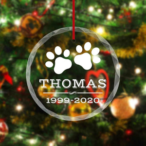 Personalized pet ornaments, Memorial ornaments, Memorial glass ornaments, Pet memorial keepsakes, ornament, pet loss tributes
