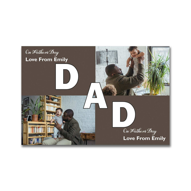 Personalized Photo Canvas - Custom Wall Art for Dad