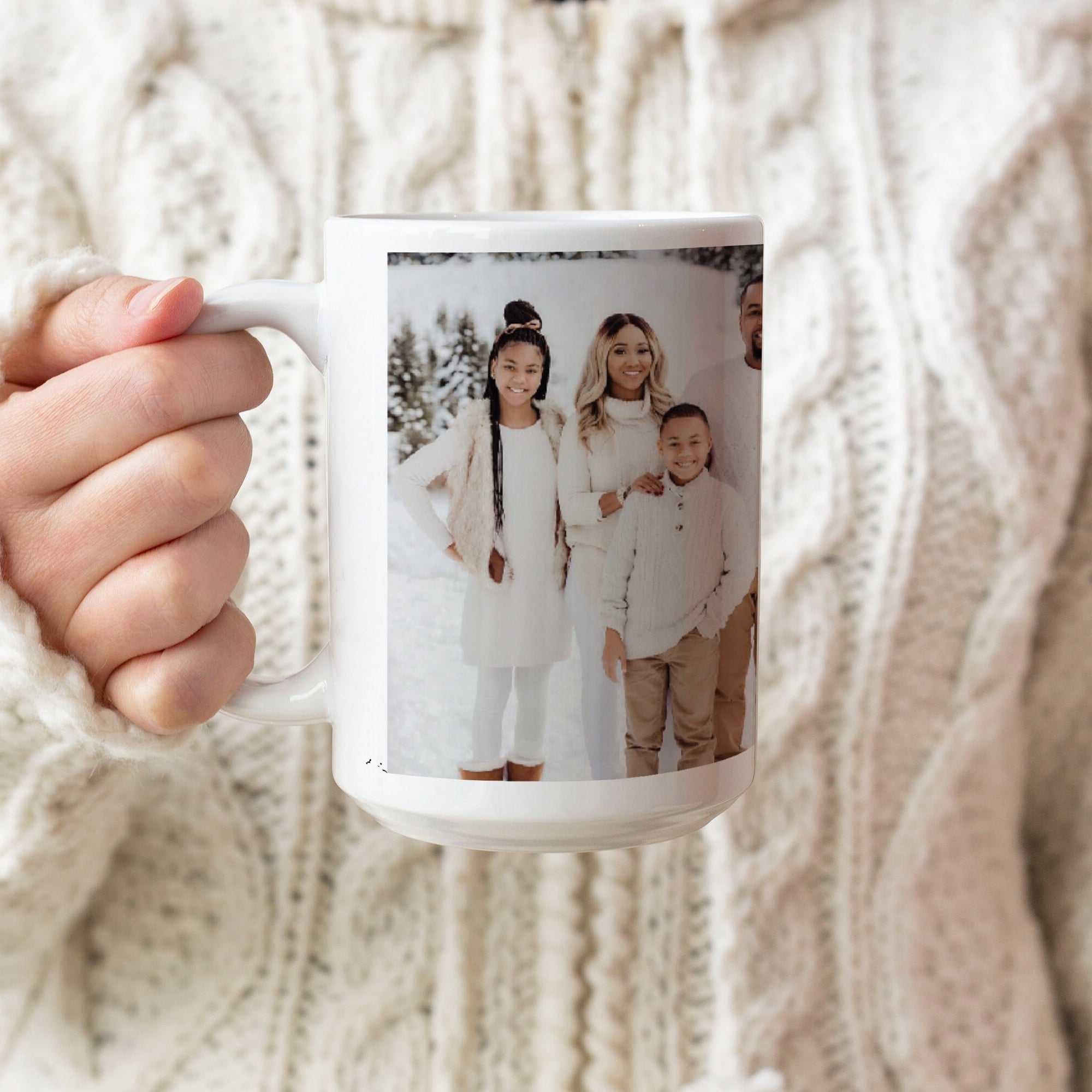 Personalized Photo Mug, Ceramic Coffee Cup, Mother's Day Gift, Custom Picture Mug, Gift for Grandparents, Family Photo Mug