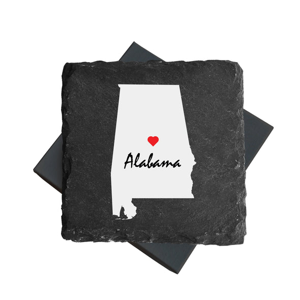 Personalized State Coasters, Home State Coasters, Map Coasters, Housewarming Gifts, Custom Coasters, State With Heart
