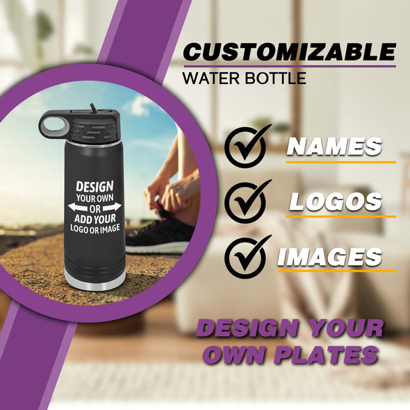 Stainless steel water bottles, Insulated water bottles, Custom Water Bottles, Photo Water Bottles, Personalized gifts 