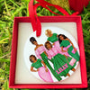 African culture ornament, custom sisterhood Christmas ornament, ceramic ornament, pretty girl ornament, sisterhood gift, personalized ornament