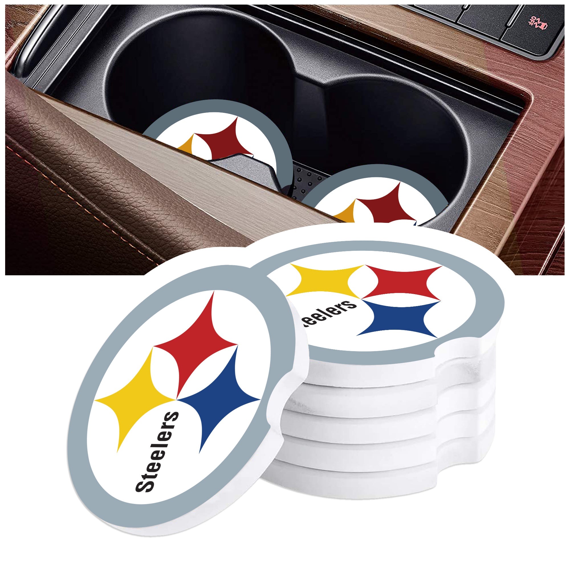 Personalized Pittsburgh Steelers Car Coasters – Miracle Prints