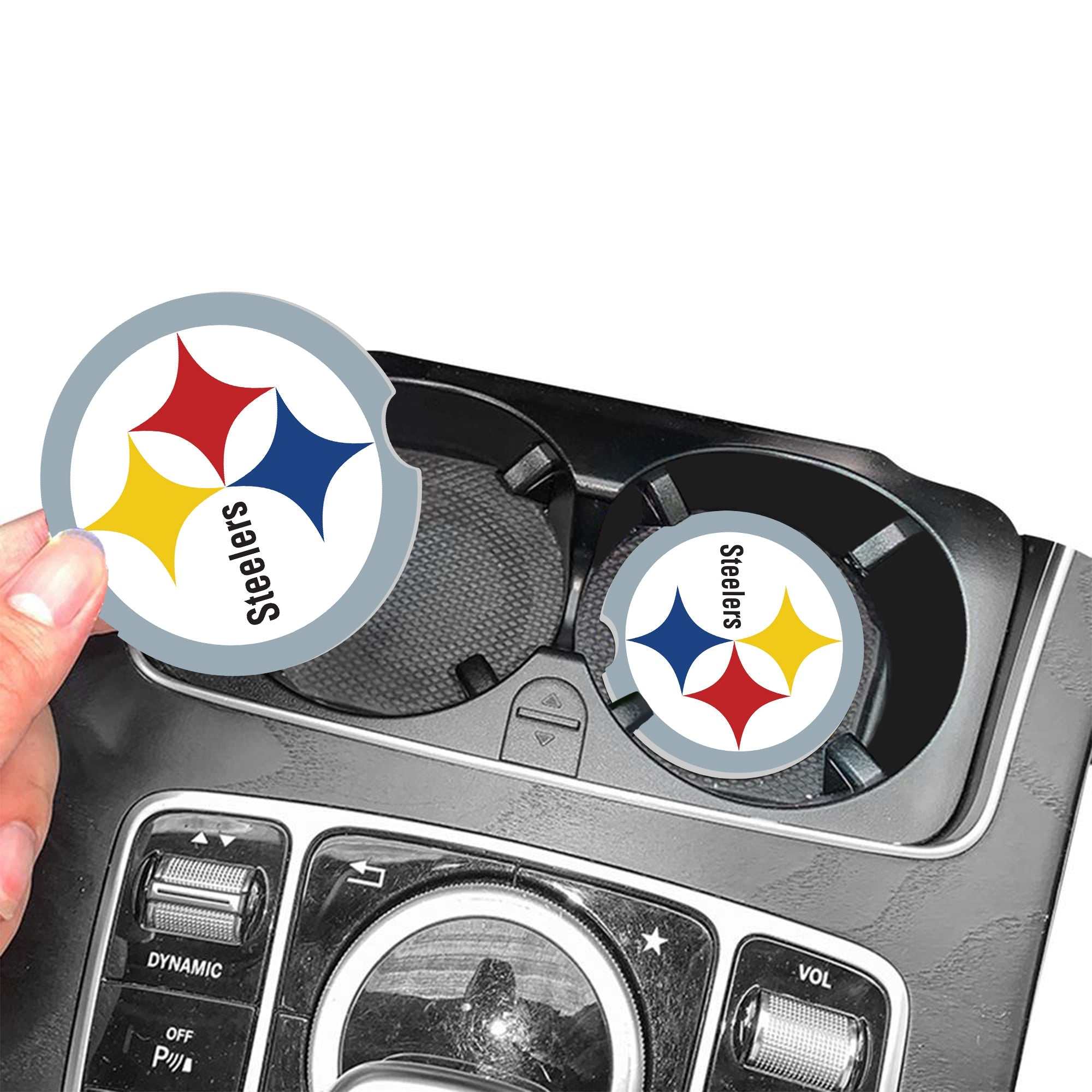 Pittsburgh steelers gifts, Steelers accessories, Personalized steelers gifts, Steelers birthday gift, Steelers fan, Personalized Car Coaster