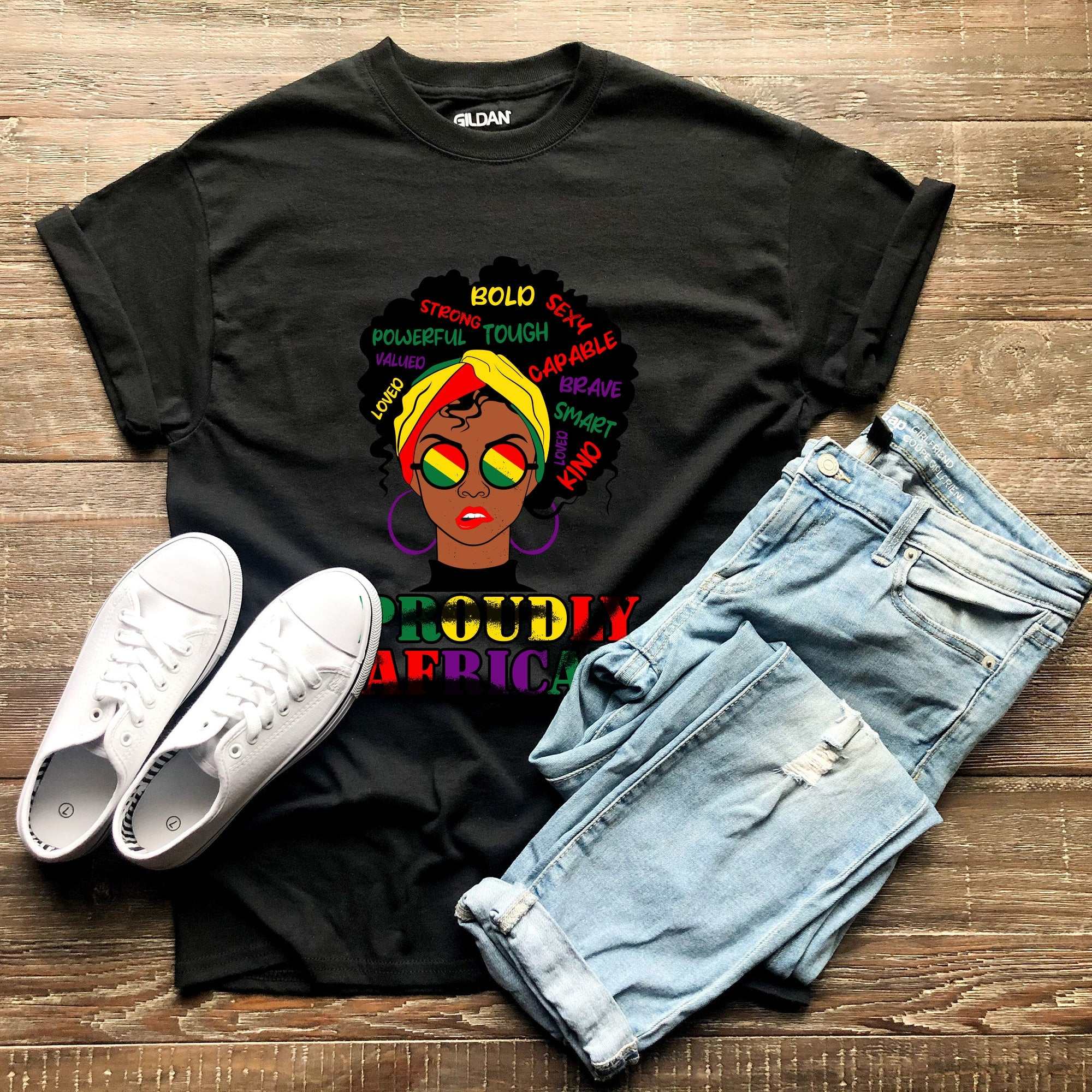 Proudly African T-Shirts- African Culture T-Shirt- South Africa T-shirt- Black History Month- Black Pride Shirt- Black Independence gift