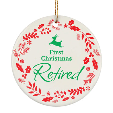 Retirement Christmas ornament, 1st year retired decor, personalized retirement gift, retirement keepsake, retirement gifts
