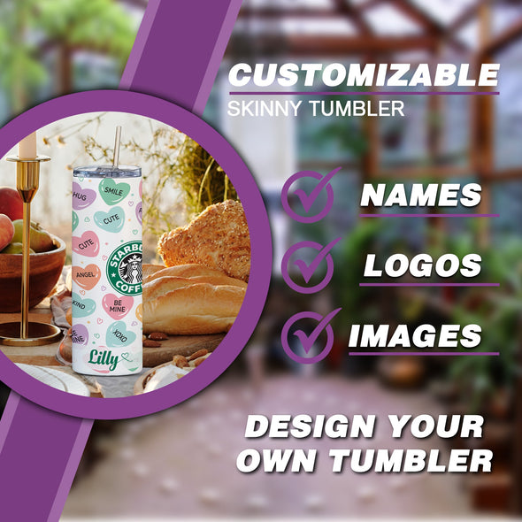 Starbucks tumbler, Valentines Tumbler, Personalized gift, Personalized tumbler, Custom Starbucks, Tumbler, Customized Tumbler,