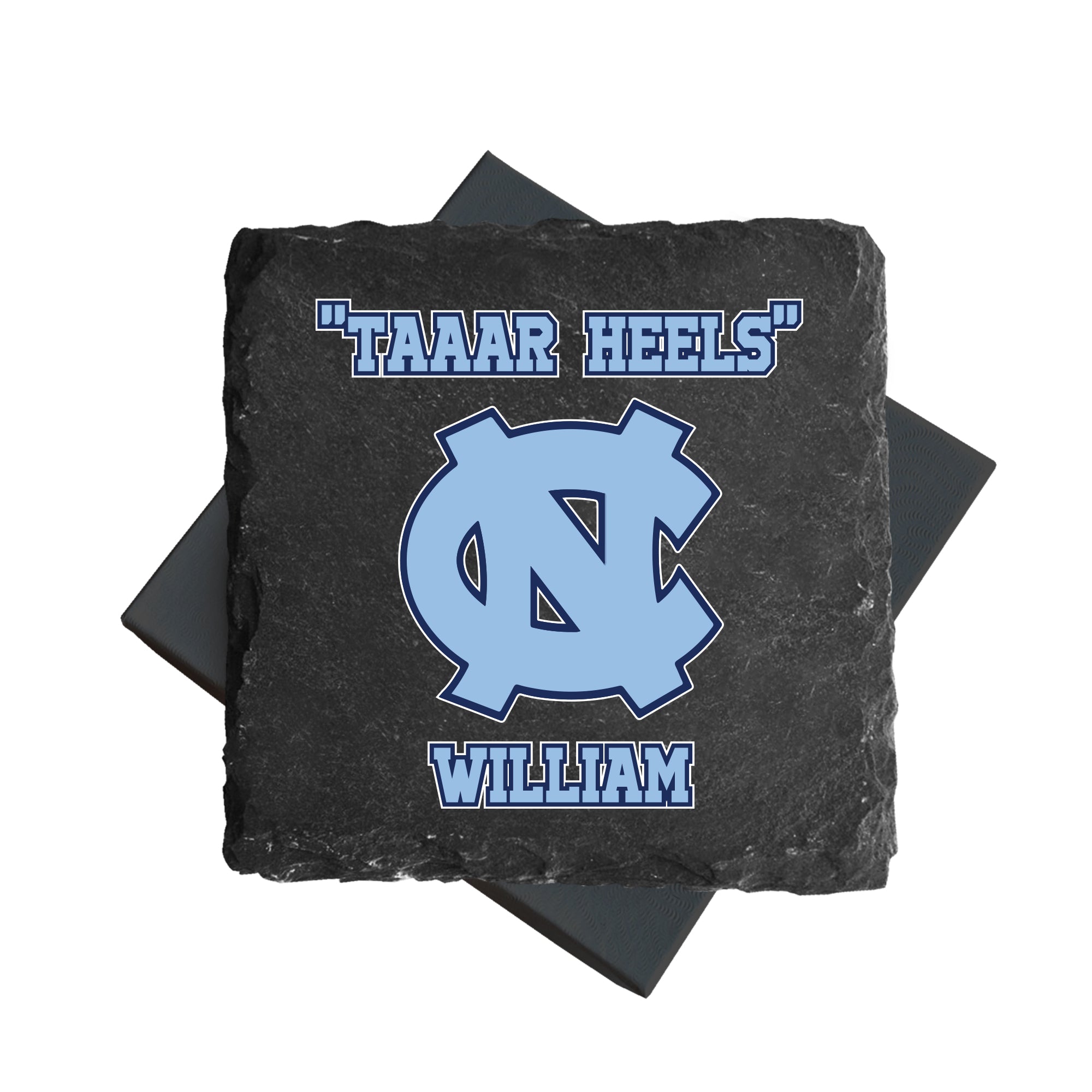 University of Chapel Hill Coaster, UNC Tar heels Coaster, Custom Graduation Gift, Custom coaster for him, Her , North Carolina Black Coasters