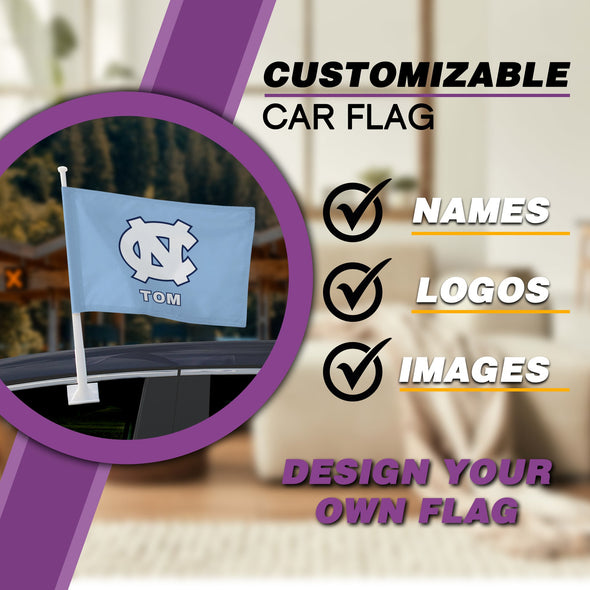 Car flags, UNC car flags, Graduation gifts, Custom car flags, Gifts for her, Personalized gifts, Personalized flags, Flags