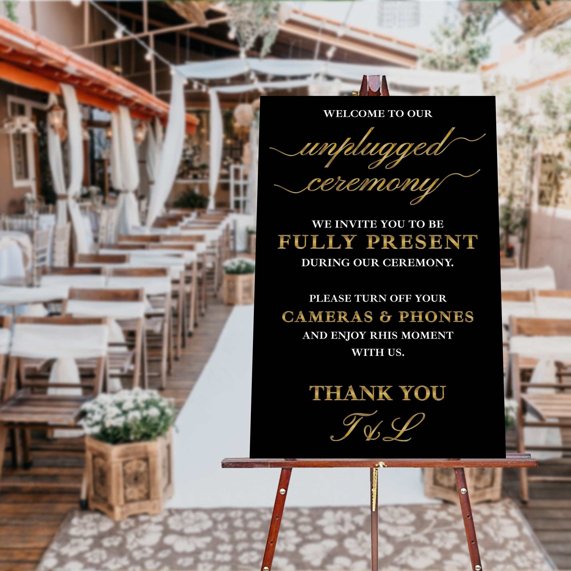 Unplugged Ceremony Sign, Unplugged Wedding Sign, Modern Wedding Decor, Entry Way Decor, Stylish Wedding Sign, Wedding Decor