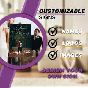 Custom Wedding Signs, Wedding Welcome Sign, Welcome Wedding Sign, Wedding Decor, Wedding Signage, Welcome Sign Wedding, Welcome to our Wedding. Wedding Sign Wedding Decor Wedding Signage