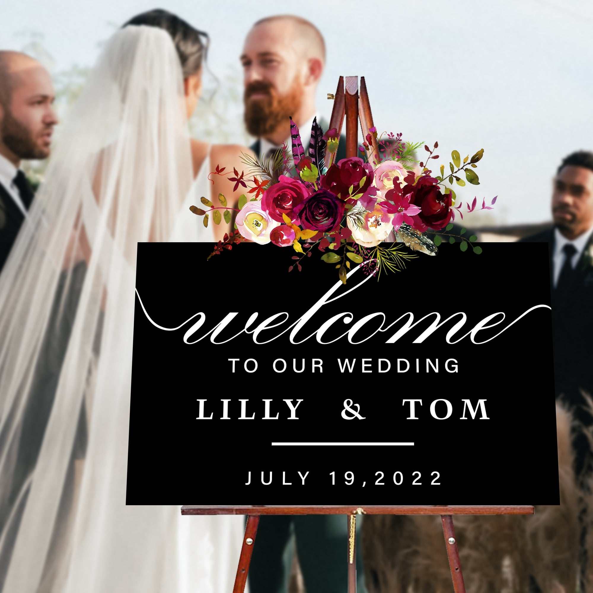 Wedding Welcome Sign- Acrylic Wedding Decor Welcome To The Wedding Sign, Personalized Wedding Sign, Wedding Decor, Acrylic Welcome Sign, Acrylic Wedding Sign