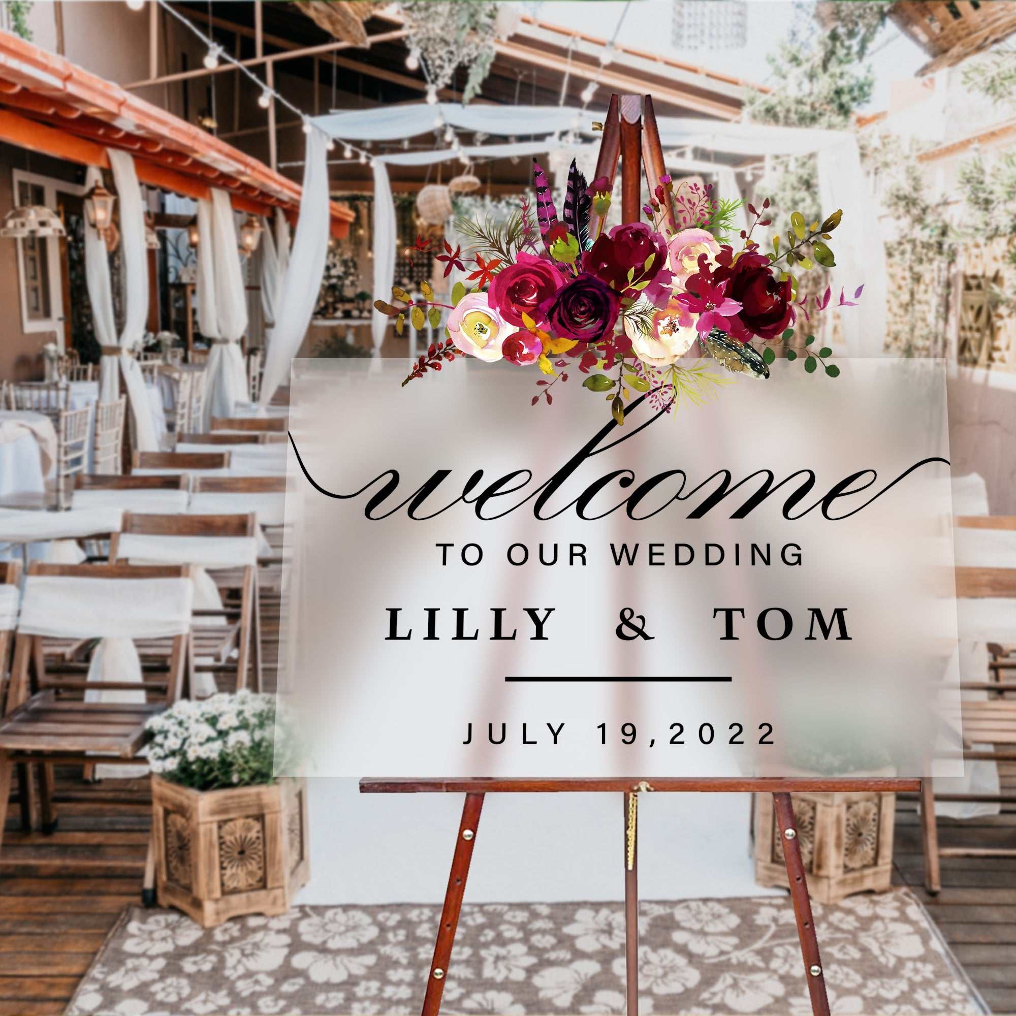 Wedding Welcome Sign- Acrylic Wedding Decor Welcome To The Wedding Sign, Personalized Wedding Sign, Wedding Decor, Acrylic Welcome Sign, Acrylic Wedding Sign
