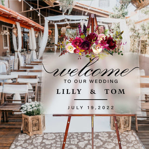 Wedding Welcome Sign- Acrylic Wedding Decor Welcome To The Wedding Sign, Personalized Wedding Sign, Wedding Decor, Acrylic Welcome Sign, Acrylic Wedding Sign