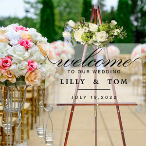 Wedding Welcome Sign- Acrylic Wedding Decor Welcome To The Wedding Sign, Personalized Wedding Sign, Wedding Decor, Acrylic Welcome Sign, Acrylic Wedding Sign