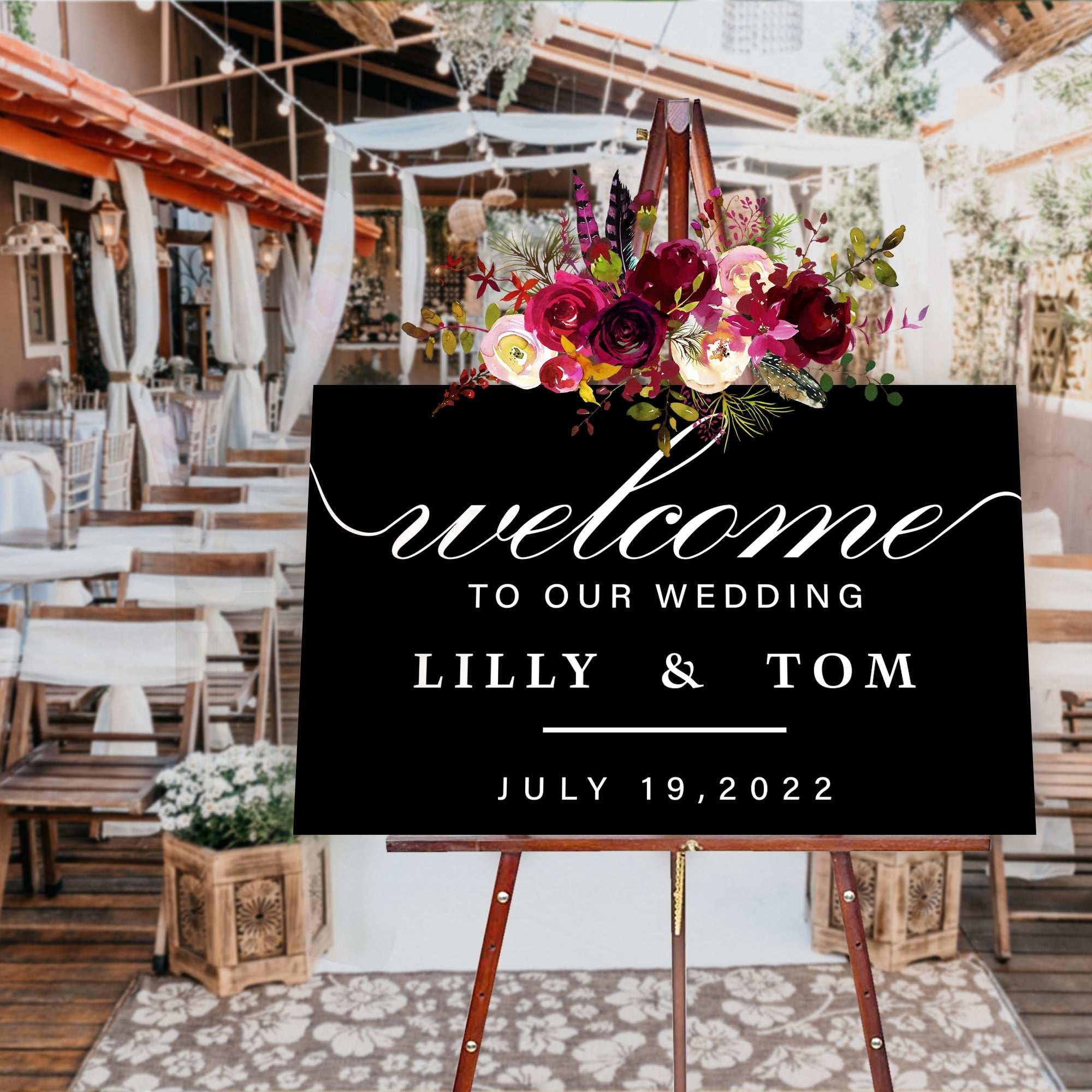 Wedding Welcome Sign- Acrylic Wedding Decor Welcome To The Wedding Sign, Personalized Wedding Sign, Wedding Decor, Acrylic Welcome Sign, Acrylic Wedding Sign