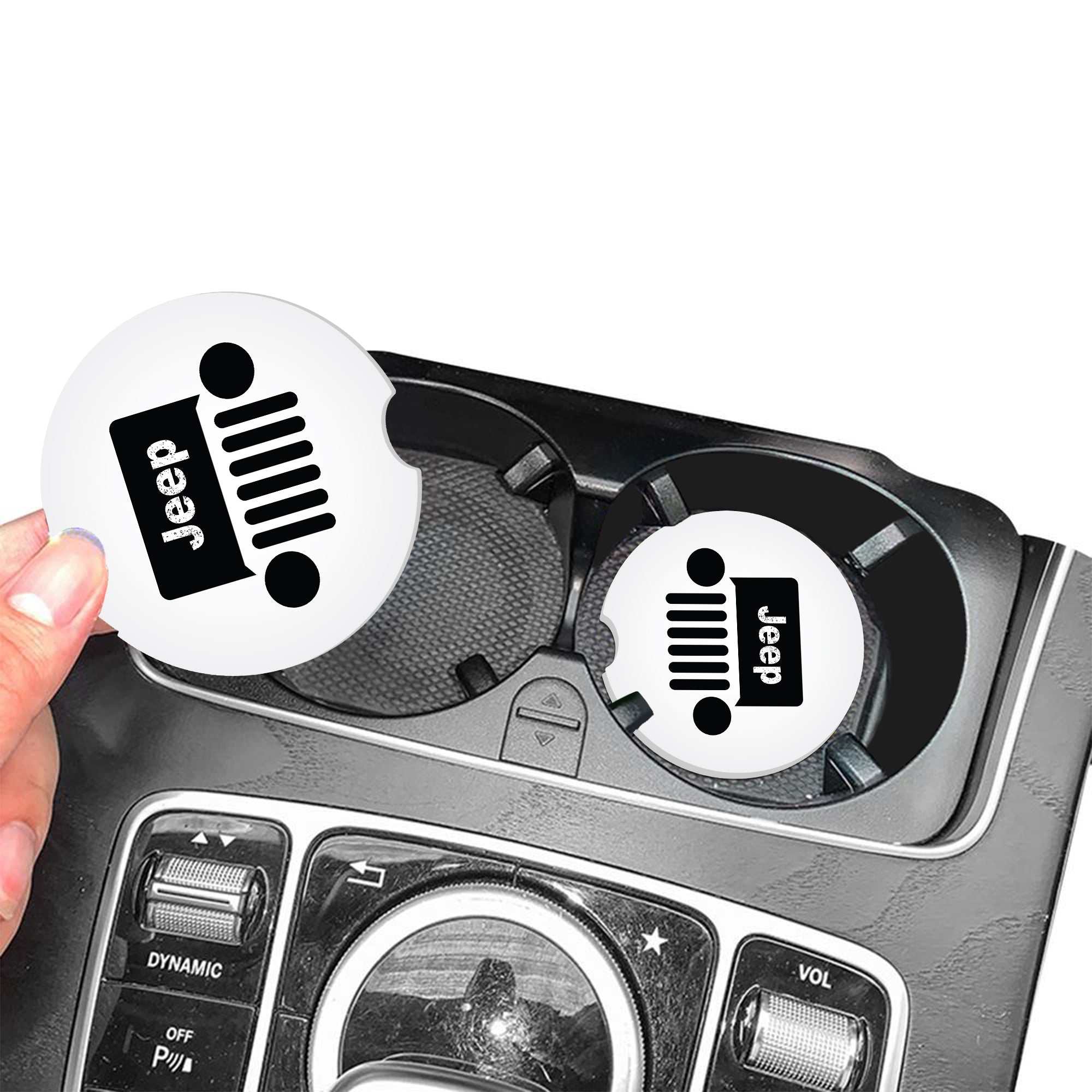 Wrangler Car Coasters, Jeep Car Coasters, Jeep Sandstone Car Coasters, Jeep Accessories, Jeep Assorted Car Coaster